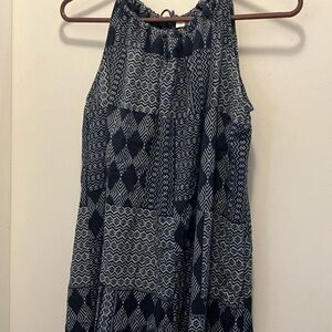 Patterned Sleeveless dresss- Black and White long dress brand is C